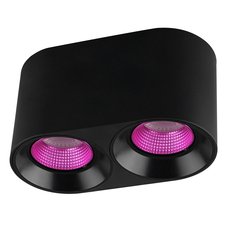 Точечный светильник с арматурой чёрного цвета, пластиковыми плафонами DENKIRS DK3096-BK+PI