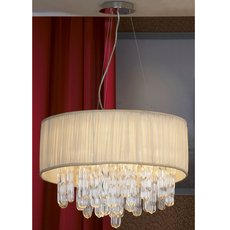 Светильник с текстильными плафонами бежевого цвета Lussole LSC-9503-07