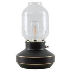 Настольная лампа с арматурой чёрного цвета, стеклянными плафонами Lussole LSP-0569