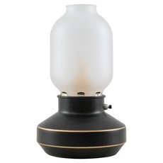 Настольная лампа с арматурой чёрного цвета, стеклянными плафонами Lussole LSP-0568