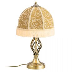 Настольная лампа с арматурой бронзы цвета, текстильными плафонами Citilux CL407804
