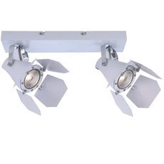 Спот с арматурой белого цвета, металлическими плафонами Arte Lamp A3092AP-2WH