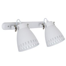 Спот с арматурой белого цвета, металлическими плафонами Arte Lamp A2214AP-2WH