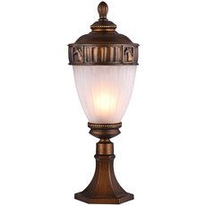 Светильник для уличного освещения с арматурой коричневого цвета, плафонами белого цвета Favourite 1335-1T
