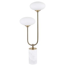 Настольная лампа с арматурой бронзы цвета, плафонами белого цвета Favourite 2513-2T