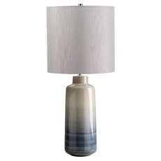 Настольная лампа с арматурой серого цвета, текстильными плафонами Elstead Lighting BACARI/TL LRG