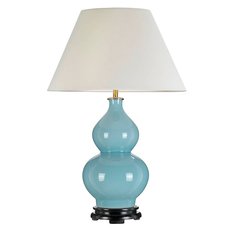 Настольная лампа с арматурой синего цвета, плафонами бежевого цвета Elstead Lighting DL/HARBIN/TL DEB