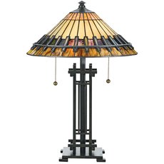 Настольная лампа с стеклянными плафонами Quoizel QZ/CHASTAIN/TL