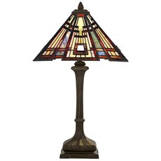 Настольная лампа с стеклянными плафонами цветного цвета Quoizel QZ/CLASSICCRF/TL