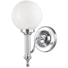 Светильник для ванной комнаты с арматурой хрома цвета, плафонами белого цвета Elstead Lighting BATH/CARROLL4 PC