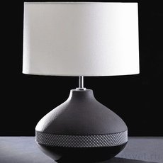 Настольная лампа с арматурой серого цвета Luis Collection LUI/MAX ROUND