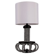Настольная лампа с арматурой чёрного цвета, текстильными плафонами Divinare 2718/04 TL-1