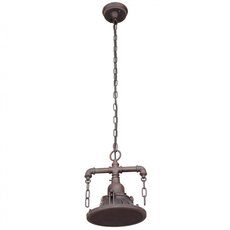 Светильник с арматурой коричневого цвета, металлическими плафонами Lussole LSP-9678