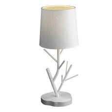 Настольная лампа с арматурой белого цвета, текстильными плафонами Simple Story 1137-1TL