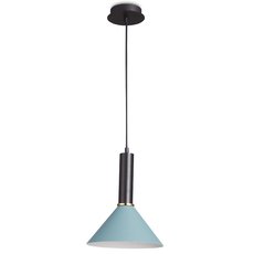 Светильник с арматурой чёрного цвета, плафонами синего цвета Simple Story 1183-1PL