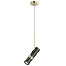Светильник с арматурой золотого цвета, металлическими плафонами Lumien Hall LH8020/1P-BK-GD