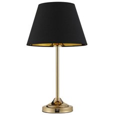 Настольная лампа с арматурой золотого цвета, текстильными плафонами Crystal lux CONTE LG1