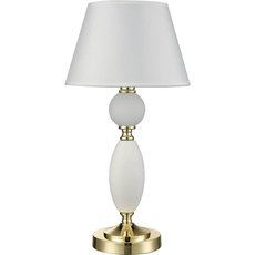 Настольная лампа с текстильными плафонами белого цвета Vele Luce VL2014N01