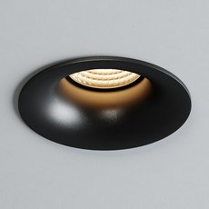 Точечный светильник с металлическими плафонами чёрного цвета Quest Light SINGLE LD black