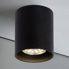Точечный светильник с арматурой чёрного цвета, металлическими плафонами Quest Light Tubo 00 black