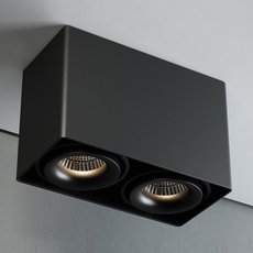 Точечный светильник с арматурой чёрного цвета Quest Light CASTLE 2 ED black