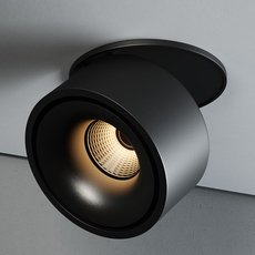 Точечный светильник с арматурой чёрного цвета, металлическими плафонами Quest Light LINK R black