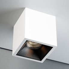 Точечный светильник с металлическими плафонами чёрного цвета Quest Light HOTSPOT 1 ED white/black
