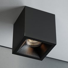 Точечный светильник с металлическими плафонами чёрного цвета Quest Light HOTSPOT 1 ED black/black