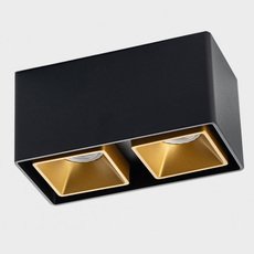 Точечный светильник с металлическими плафонами чёрного цвета ITALLINE FASHION FX2 black/gold