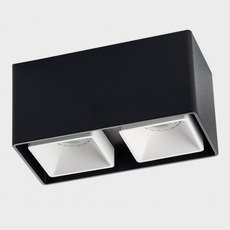 Точечный светильник с металлическими плафонами чёрного цвета ITALLINE FASHION FX2 black/white