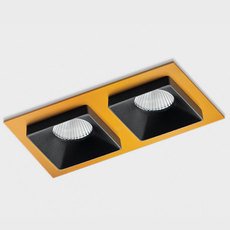 Точечный светильник с металлическими плафонами ITALLINE HAN SP02 SOLO black/gold