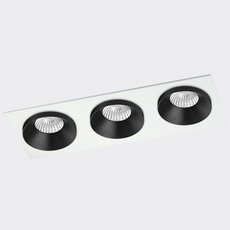 Точечный светильник с металлическими плафонами чёрного цвета ITALLINE SOLO SP03 BLACK/WHITE