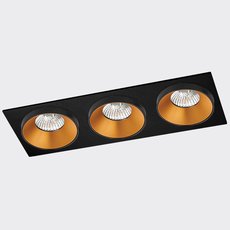 Точечный светильник с металлическими плафонами ITALLINE SOLO SP03 GOLD/BLACK/BLACK