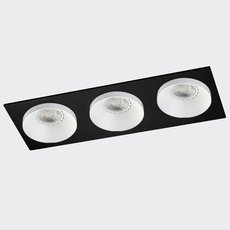 Точечный светильник с арматурой чёрного цвета, металлическими плафонами ITALLINE SOLO SP03 WHITE/BLACK