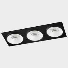 Точечный светильник с металлическими плафонами ITALLINE SOLO SP03 WHITE/BLACK/BLACK
