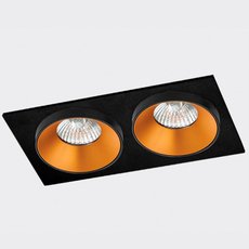 Точечный светильник с арматурой чёрного цвета, металлическими плафонами ITALLINE SOLO SP02 GOLD/BLACK/BLACK