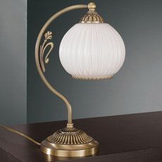 Настольная лампа с арматурой бронзы цвета, стеклянными плафонами Reccagni Angelo P 9200 P