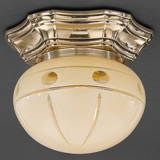 Настенно-потолочный светильник с стеклянными плафонами белого цвета Reccagni Angelo PL 7833/1