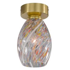 Светильник с арматурой золотого цвета, стеклянными плафонами Reccagni Angelo PL 10034/1