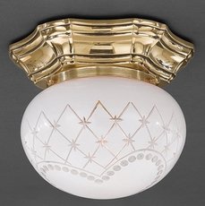 Настенно-потолочный светильник с стеклянными плафонами белого цвета Reccagni Angelo PL 7830/1