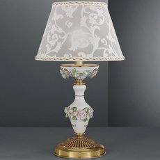 Настольная лампа с текстильными плафонами белого цвета Reccagni Angelo P 9100 P