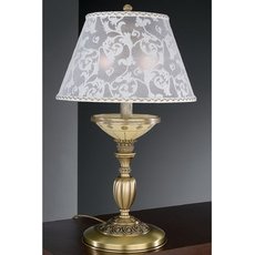 Настольная лампа с арматурой бронзы цвета, плафонами белого цвета Reccagni Angelo P 7034 G