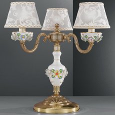 Настольная лампа с плафонами белого цвета Reccagni Angelo P 9100/3