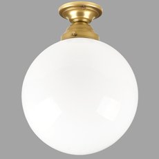 Точечный светильник с стеклянными плафонами белого цвета Berliner Messinglampen ps11-120opb