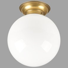 Точечный светильник с стеклянными плафонами белого цвета Berliner Messinglampen d60-115opb