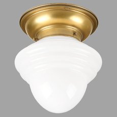Точечный светильник с стеклянными плафонами белого цвета Berliner Messinglampen d60-121opb