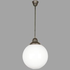 Светильник с арматурой коричневого цвета, плафонами белого цвета Berliner Messinglampen ps18-139opa