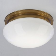 Светильник с арматурой бронзы цвета, плафонами белого цвета Berliner Messinglampen D92-183opB