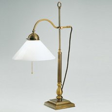 Настольная лампа с арматурой бронзы цвета, стеклянными плафонами Berliner Messinglampen C2-25opB