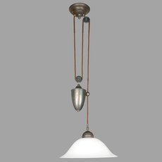 Светильник с арматурой бронзы цвета, плафонами белого цвета Berliner Messinglampen ei04-90opa